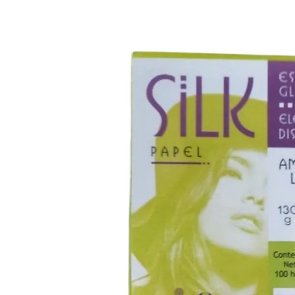 PAPEL SILK CTA. 130G. 1C. AMARILLO LIMON PAQUETE C100H.